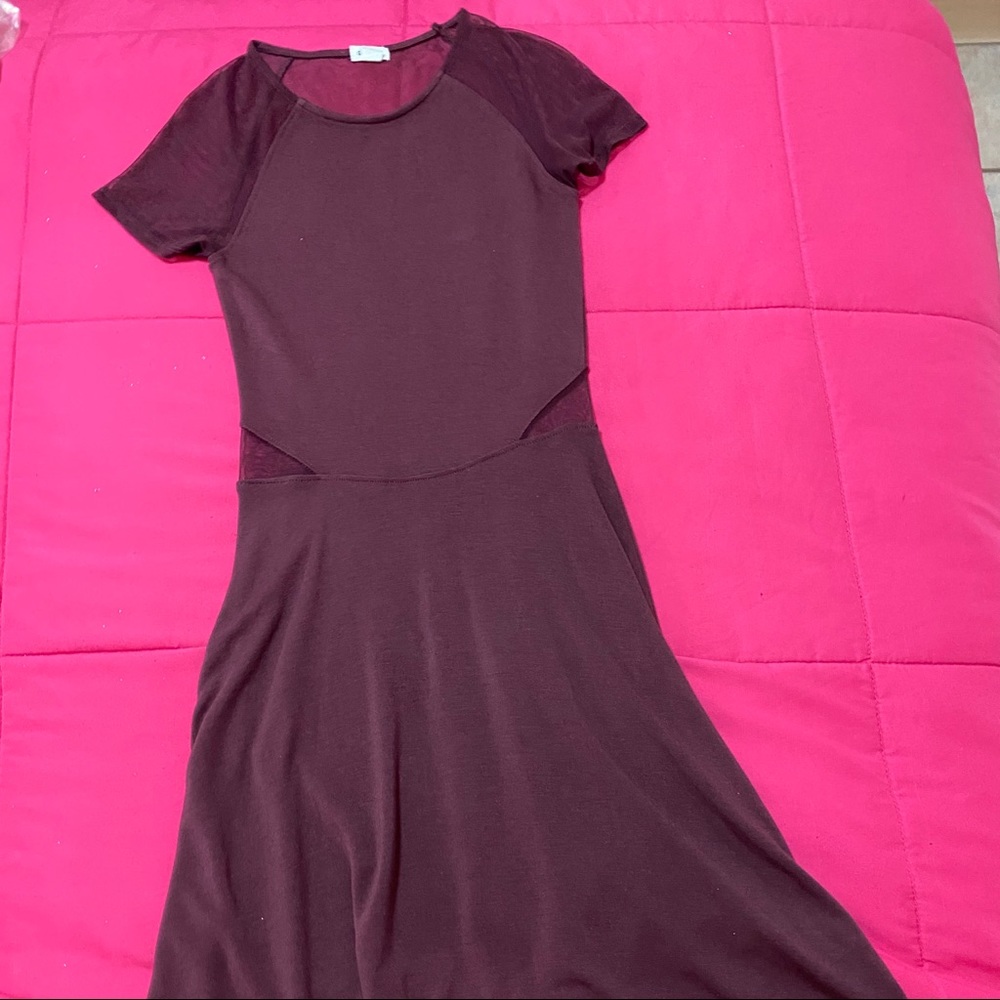 Short Sleeve Mesh Dress